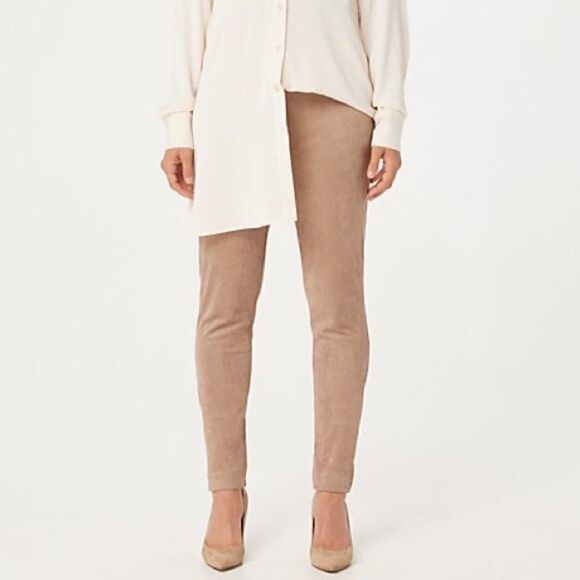 GRAVER Susan Graver Faux Suede Leggings - Picture 1 of 3